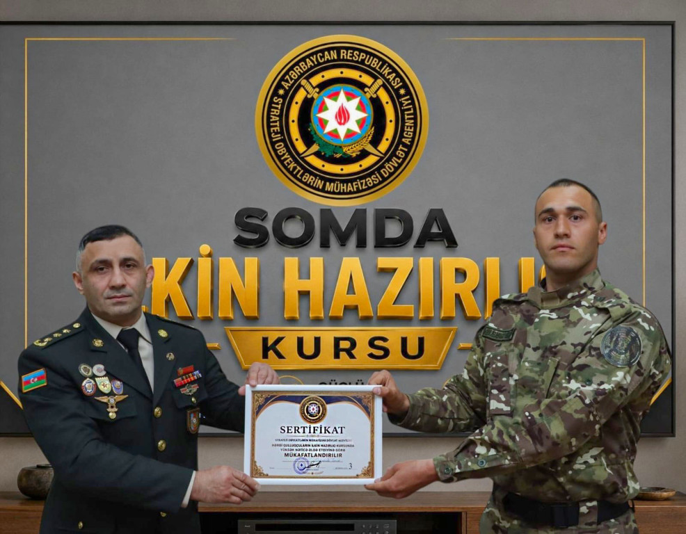 Strateji Obyektlərin Mühafizəsi Dövlət Agentliyində hərbi qulluqçuların ilkin hazırlıq kursu başa çatmışdır