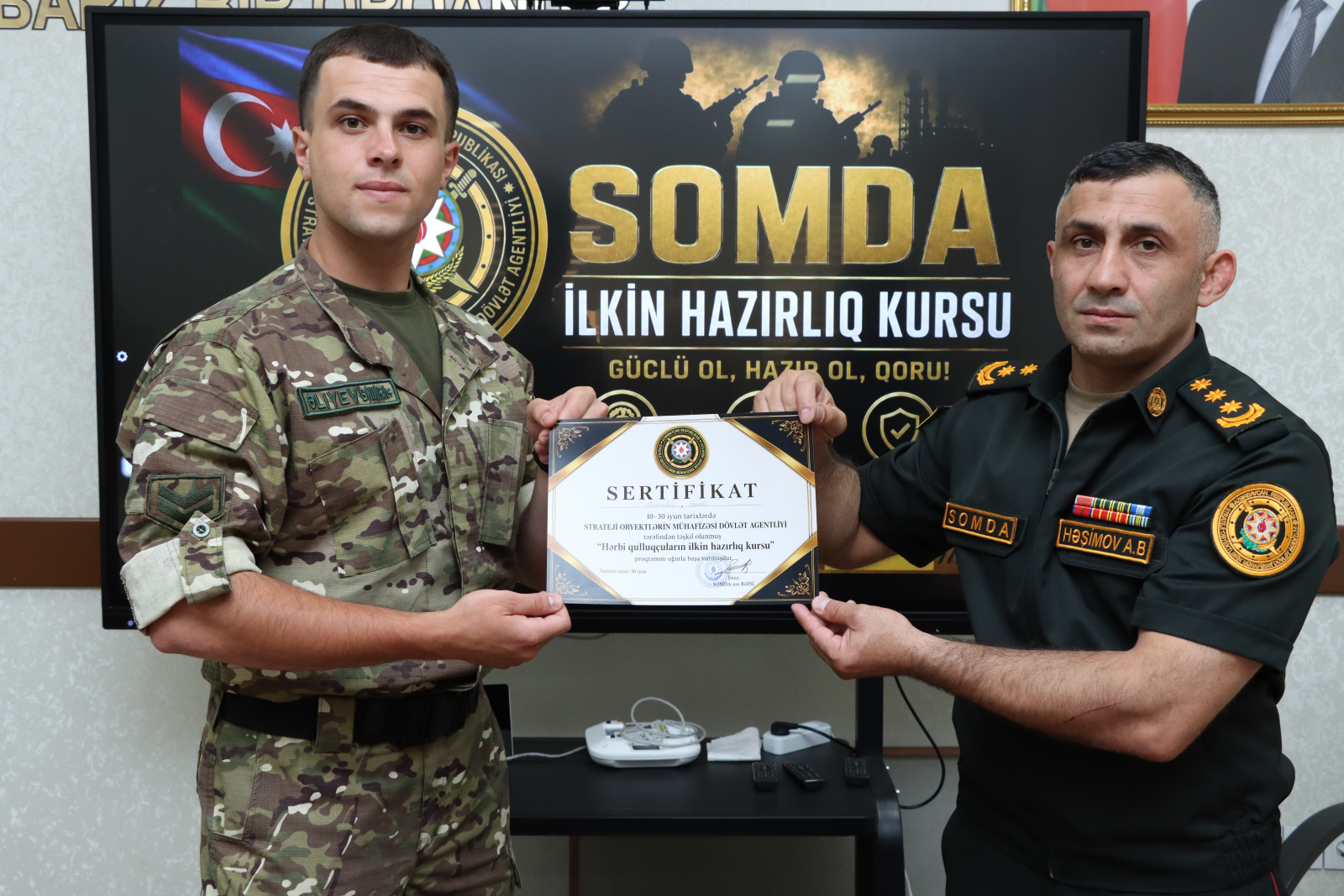 Strateji Obyektlərin Mühafizəsi Dövlət Agentliyində hərbi qulluqçuların ilkin hazırlıq kursu başa çatmışdır